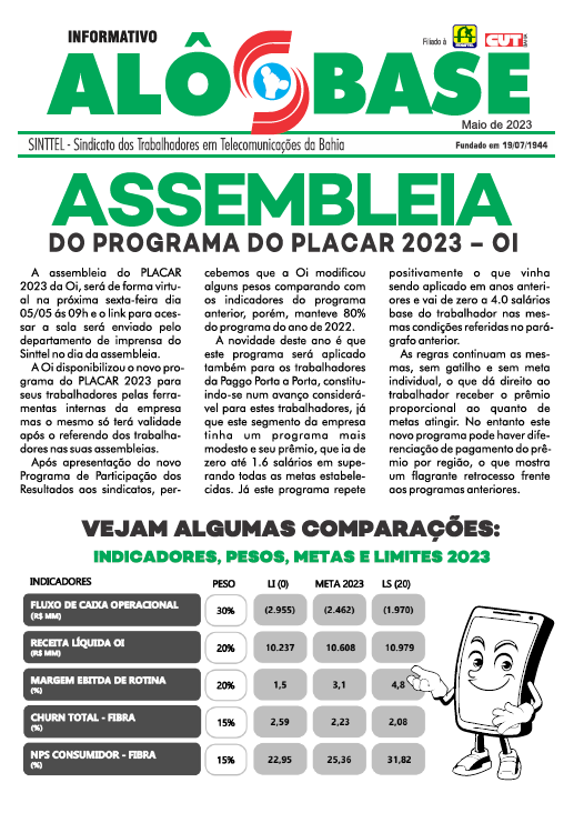 INFORMATIVO: ASSEMBLEIA DO PROGRAMA DO PLACAR 2023 – OI